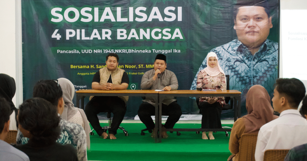 sandi sedang sosialisasi 4 pilar bangsa